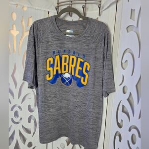 Buffalo Sabres NHL Gray Performance T Shirt XL Fanatics Licensed